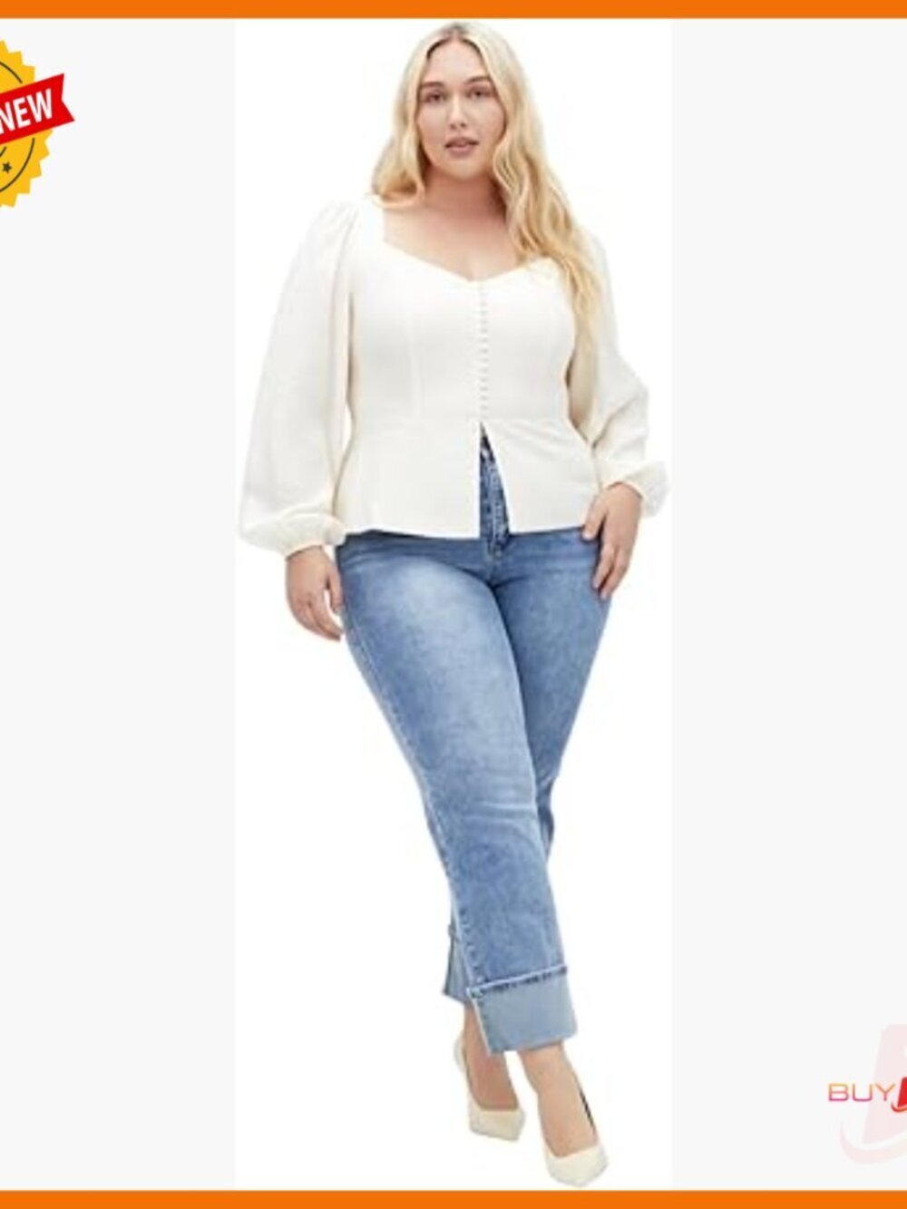 Plus Size Peplum Top V-Neck Crinkle Fabric Shirred Back Blouse